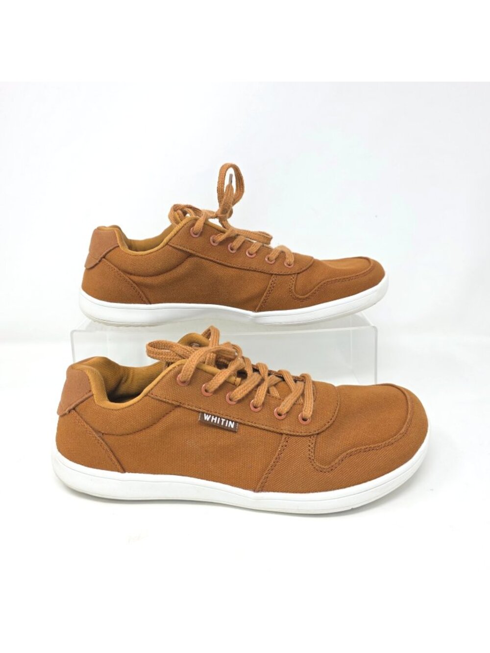 Whitin Barefoot Zero Drop Wide Toe Box Shoes Men 44 10 Brown Canvas Minimal W882